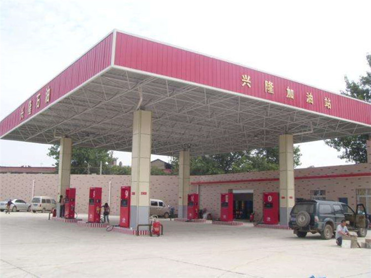 吴江加油站钢结构网架案例9